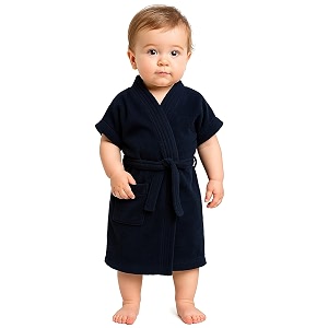 creeva melodious kids baby bathrobe with front pocket  soft cozy amp cute robe for infants