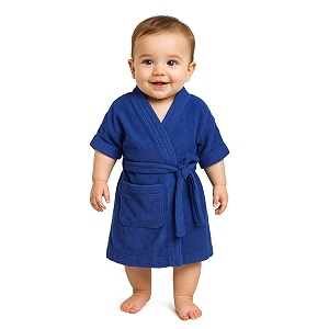 creeva melodious kids baby bathrobe with front pocket  soft cozy amp cute robe for infants