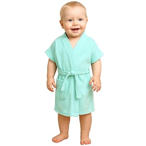 creeva melodious kids baby bathrobe with front pocket  soft cozy amp cute robe for infants