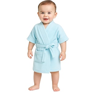 creeva melodious kids baby bathrobe with front pocket  soft cozy amp cute robe for infants