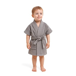 creeva melodious kids baby bathrobe with front pocket  soft cozy amp cute robe for infants