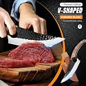 Chefs Knife 8 Inch Ultra Sharp High Carbon German Stainless Steel Forged Blade,for Meat Cutting, Ergonomic Wooden Handle, Premium Chef Knife for Home Kitchen Restaurant (5.in Wooden bleck)