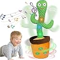 Dancing Cactus Toys for Kids Educational Plush Baby Toy Talking & Singing Electronic Pets for 6 to 12 Months Toddler Repeats What You Say Voice Recorder Musical Toys with 120 Songs