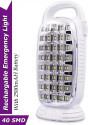 CRENTILA Emergency Home Rechargeable 40 SMD High Bright LED Light 10 hrs Lantern Emergency Light (White)