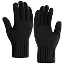 Winter Hand Gloves Men Women Upgraded Super Comfortable Dual-Layer Thick Knit Lining Soft-Grip Elastic Hands Glove for Cold Weather, Winters, Running, Driving, Camping, Cycling & Hiking