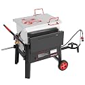 Creole Feast CFB3001 70 QT Outdoor Crawfish Boiler with Stir Paddle, Wheels