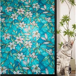 CREON Blue Lily Orchid Flower Pattern 12