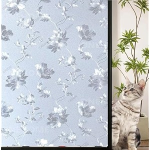 CREON Flowers Window Glass Decorative Window Cling