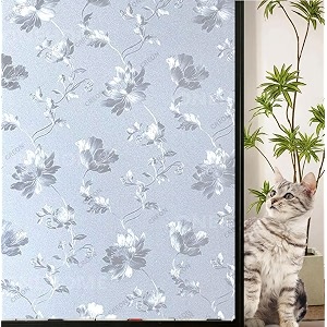 CREON Flowers Window Glass Decorative Window Cling