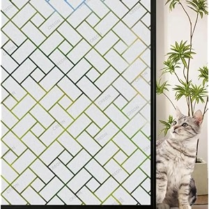 CREON Privacy Window Film Slanted Rectangle Pattern
