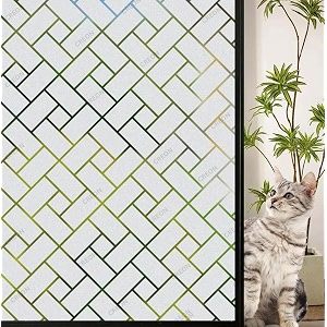 CREON Privacy Window Film Slanted Rectangle Pattern