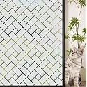 CREON Privacy Window Film Slanted Rectangle Pattern