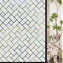 CREON Privacy Window Film Slanted Rectangle Pattern