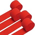 PIGETALE Red Crepe Paper Streamers 4 Rolls 328ft