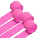 PIGETALE Hot Pink Crepe Paper Streamers 4 Rolls 328ft