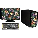 CRESSET Computer Cover 3 in 1 DustProof Printed Combo For 22 Inch Desktop PC | Monitor, CPU and Keyboard Cover Set of 3