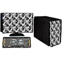 CRESSET Computer Cover 3 in 1 DustProof Printed Combo For 19 Inch Desktop PC | Monitor, CPU and Keyboard Cover Set of 3