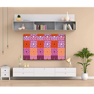 cresset 32 inch smart led tv cover pvc waterproof and dustproof printed with transparent polythene layer compatible for sony mi kodak and samsang smart led tv - led_32-panda_p01