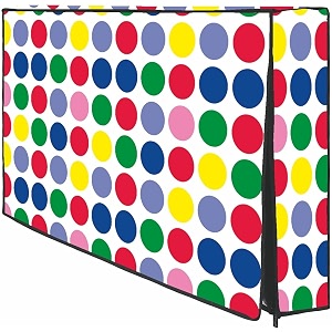 cresset 32 inch smart led tv cover pvc waterproof and dustproof printed with transparent polythene layer compatible for sony mi kodak and samsang smart led tv - led_32-multi-crcl_p01