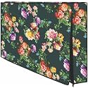 CRESSET 32 Inch Smart LED TV Cover PVC Waterproof and Dustproof Printed With Transparent Polythene Layer Compatible for Sony, Mi, Kodak and Samsang Smart LED TV - LED_32-Gren-Wht-Ros_P01