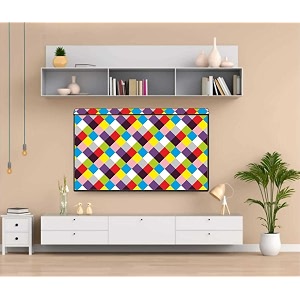 cresset 43 inch smart led tv cover pvc waterproof and dustproof printed with transparent polythene layer compatible for sony mi kodak and samsang smart led tv - led_43-panda_p01