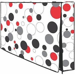 cresset 43 inch smart led tv cover pvc waterproof and dustproof printed with transparent polythene layer compatible for sony mi kodak and samsang smart led tv - led_43-rbw-crcl_p01