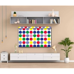 cresset 43 inch smart led tv cover pvc waterproof and dustproof printed with transparent polythene layer compatible for sony mi kodak and samsang smart led tv - led_43-brow-strp_p01