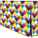 CRESSET 43 Inch Smart LED TV Cover PVC Waterproof and Dustproof Printed With Transparent Polythene Layer Compatible for Sony, Mi, Kodak and Samsang Smart LED TV - LED_43-Muti-Strip_P01