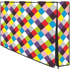 cresset 50 inch smart led tv cover pvc waterproof and dustproof printed with transparent polythene layer compatible for sony mi kodak and samsang smart led tv - led_50-muti-strip_p01