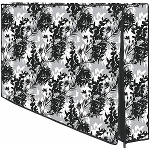 cresset 55 inch smart led tv cover pvc waterproof and dustproof printed with transparent polythene layer compatible for sony mi kodak and samsang smart led tv - led_55-blleaf_p01
