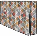 CRESSET 32 Inch Smart LED TV Cover PVC Waterproof and Dustproof Printed With Transparent Polythene Layer Compatible for Sony, Mi, Kodak and Samsang Smart LED TV - LED_32-Multi-Triangle_P01