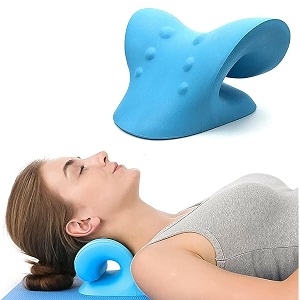 crest neck and shoulder relaxer cervical traction device for tmj pain relief and cervical spine alignment chiropractic pillow neck stretcher regular brilliance deep clean multi