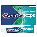Crest + Scope, Active Fresh, Teeth Whitening Toothpaste for adults, 5.5oz 4 pack, Bad Breath Treatment, Breath Freshner, for Sensitive Teeth, Deep Stain remover, Travel Size Toiletries