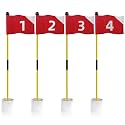 Crestgolf Portable Backyard Practice Golf Hole Cup and Flag Stick of Fiberglass, Golf Putting Green Flagstick Golf Pin Flag Hole Cup Set