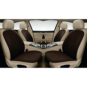 creta 2020 seat cover set in brown  four-piece design for creta 2020 seats covers front rear amp side bolsters durable tear-resistant fabric with reinforced stitching tailored fit easy install amp