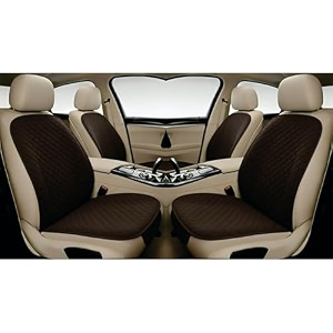 creta 2024 ev seat cover set in brown  four-piece design for creta 2024 ev seats covers front rear amp side bolsters durable tear-resistant fabric with reinforced stitching tailored fit easy