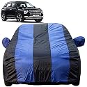 Creta Dustproof Car Cover with Mirror &amp; Antenna Pockets, Royal Blue Stripes, Taffeta Polyster,Triple Stitched, Compatible with Hyundai Creta Car Cover (2015 to 2020), Creta Car Accessories