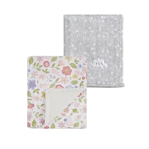 crevent 2pcs 303939x403939 cute cozy fluffy warm baby blankets for infants toddlers39 bedding crib cot stroller - grey cloud  minky daisy