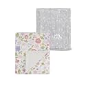 CREVENT 2Pcs 30''X40'' Cute Cozy Fluffy Warm Baby Blankets for Infants Toddlers' Bedding Crib Cot Stroller - Grey Cloud + Minky Daisy