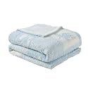 CREVENT 30"X40" Cozy Soft Warm Knitted Baby Blanket for Girls Boys, Newborn Essentials for Infant, Baby Shower Receiving Gift - Animal Blue 75X100cm