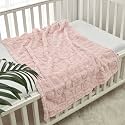 CREVENT 30"X40" Cozy Soft Warm Sherpa Baby Blanket for Girls Boys, Newborn Essentials for Infant, Baby Shower Receiving Gift - Pink Heart 75X100cm