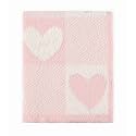 CREVENT 30"X40" Cozy Soft Warm Knitted Baby Blanket for Girls Boys, Newborn Essentials for Infant, Baby Shower Receiving Gift - Love Heart 75X100cm
