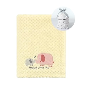 crevent 303939x403939 cute cozy fluffy warm baby blanket for girls infants toddlers39 bedding crib cot stroller baby shower birthday newborn39s gift - ivory elephant 75x100cm