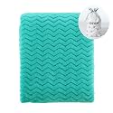 CREVENT 30''X40'' Soft Cozy Warm Baby Blankets for Boys Girls Solid Color - All Season Use - Newborn Essentials (Wave Teal Blue)