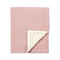 CREVENT 30''X40'' Organic Muslin Cotton Baby Blanket for Newborns, Soft Mink Backing, Essential for Baby Shower Birthday Gift - Pink 75X100cm