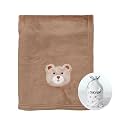 CREVENT 30''X40'' Cute Cozy Fluffy Warm Baby Blanket for Girls Boys Infants Toddlers' Bedding Crib Cot Stroller, Baby Shower Birthday Newborn's Gift - Bear
