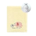 CREVENT 30''X40'' Cute Cozy Fluffy Warm Baby Blanket for Girls Infants Toddlers' Bedding Crib Cot Stroller, Baby Shower Birthday Newborn's Gift - Ivory Elephant 75X100cm