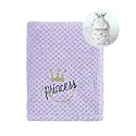 CREVENT 30''X40'' Cute Cozy Fluffy Warm Baby Blanket for Girls Infants Toddlers' Bedding Crib Cot Stroller, Baby Shower Birthday Newborn's Gift - Purple Crown 75X100cm