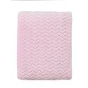 CREVENT 30''X40'' Soft Cozy Warm Baby Blankets for Boys Girls Solid Color - All Season Use - Newborn Essentials (Wave Baby Pink)