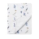 CREVENT 40''X40'' 100% Organic Cotton Muslin Baby Blanket for Newborns, Essential for Baby Shower Birthday Gift - Cactus 100X100cm
